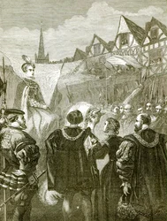 Queen Elizabeth Entering London